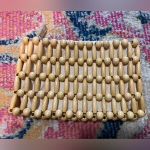 A New Day Wooden Beaded Clutch Purse